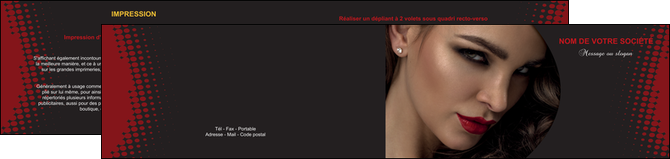 faire depliant 2 volets  4 pages  centre esthetique  coiffeur a domicile salon de coiffure salon de beaute MFLUOO31769