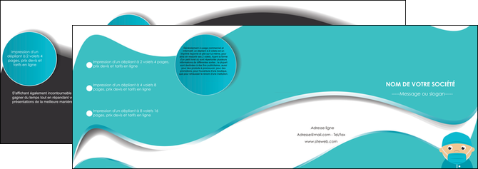 creation graphique en ligne depliant 4 volets  8 pages  infirmier infirmiere infirmier infirmerie aide soignant MIDLU31805