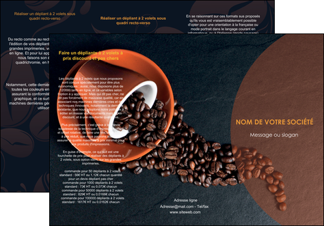 modele en ligne depliant 3 volets  6 pages  bar et cafe et pub tasse a cafe cafe graines de cafe MIFCH31831