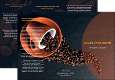 modele en ligne depliant 3 volets  6 pages  bar et cafe et pub tasse a cafe cafe graines de cafe MIFCH31831