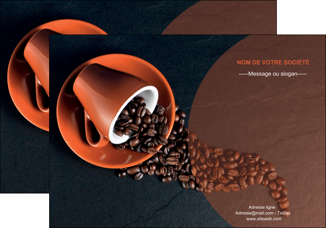 maquette en ligne a personnaliser affiche bar et cafe et pub tasse a cafe cafe graines de cafe MIFCH31837