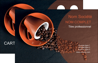creation graphique en ligne carte de visite bar et cafe et pub tasse a cafe cafe graines de cafe MIFCH31851