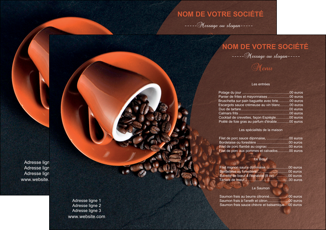 exemple set de table bar et cafe et pub tasse a cafe cafe graines de cafe MIFCH31857