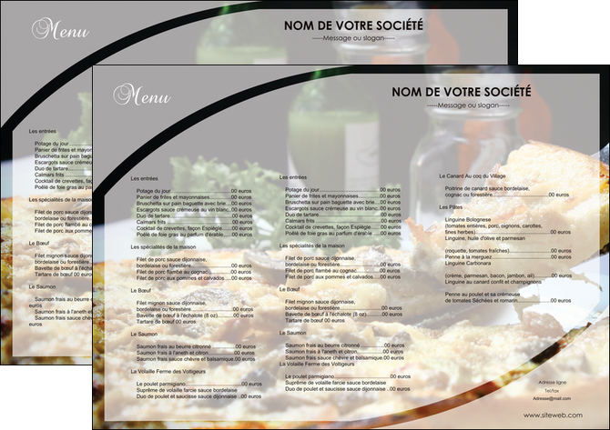 modele en ligne set de table pizzeria et restaurant italien menu pizza pizzeria restaurant italien MFLUOO31877