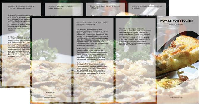 imprimer depliant 4 volets  8 pages  pizzeria et restaurant italien pizza pizzeria restaurant italien MIDBE31885