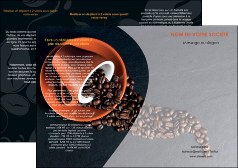 creation graphique en ligne depliant 3 volets  6 pages  bar et cafe et pub cafe tasse de cafe graines de cafe MIFCH31899