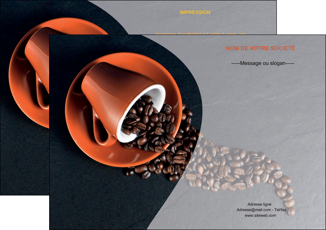 realiser flyers bar et cafe et pub cafe tasse de cafe graines de cafe MIFCH31911