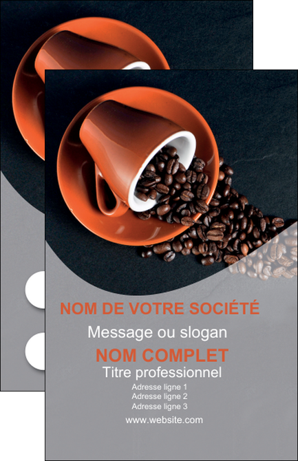 faire modele a imprimer carte de visite bar et cafe et pub cafe tasse de cafe graines de cafe MIFCH31921