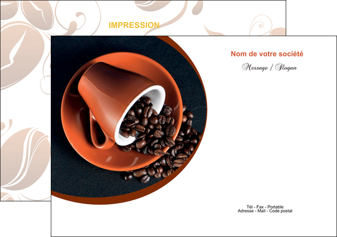 modele en ligne flyers discotheque et night club cafe tasse de cafe graines de cafe MIFCH31947