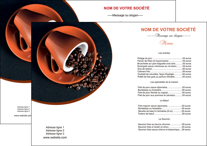 imprimer set de table discotheque et night club cafe tasse de cafe graines de cafe MIFCH31969