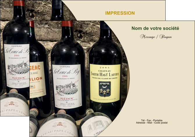 imprimer flyers vin commerce et producteur caviste vin vignoble MIDBE32001