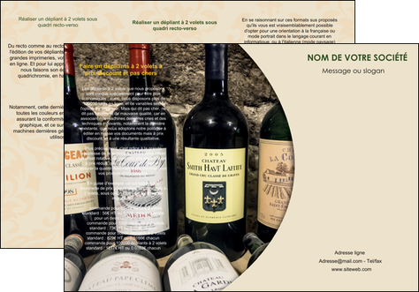 imprimer depliant 3 volets  6 pages  vin commerce et producteur caviste vin vignoble MIDBE32003