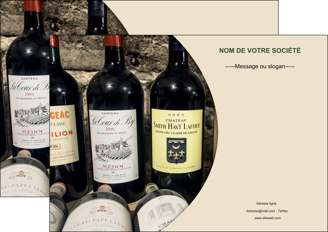 creer modele en ligne affiche vin commerce et producteur caviste vin vignoble MIDBE32005