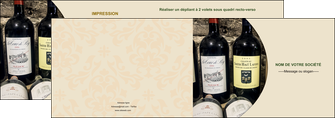 faire depliant 2 volets  4 pages  vin commerce et producteur caviste vin vignoble MIDBE32013