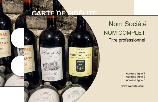 cree carte de visite vin commerce et producteur caviste vin vignoble MIDBE32019