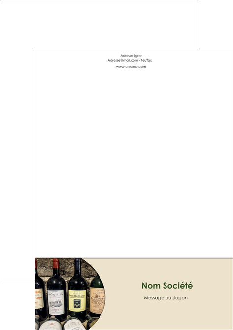 imprimer tete de lettre vin commerce et producteur caviste vin vignoble MIDBE32023