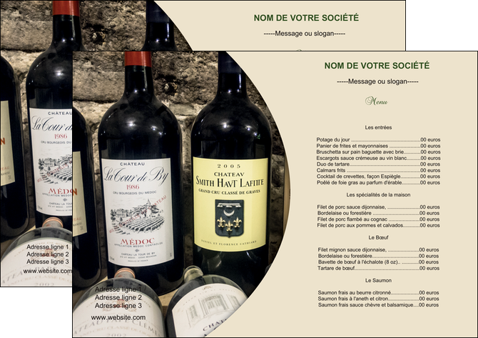 creer modele en ligne set de table vin commerce et producteur caviste vin vignoble MIDBE32025