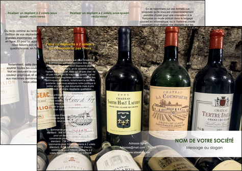 realiser depliant 3 volets  6 pages  vin commerce et producteur caviste vin vignoble MIDBE32063