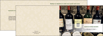 modele en ligne depliant 2 volets  4 pages  vin commerce et producteur caviste vin vignoble MIDBE32077