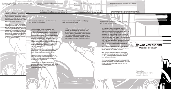 personnaliser maquette depliant 4 volets  8 pages  garage concessionnaire automobile reparation de voiture MIDBE32141