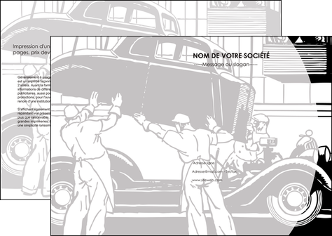 faire modele a imprimer depliant 2 volets  4 pages  garage concessionnaire automobile reparation de voiture MIDBE32151