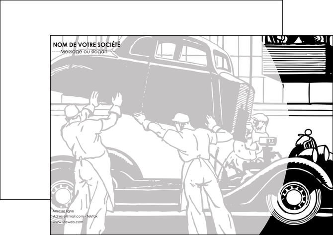 cree affiche garage concessionnaire automobile reparation de voiture MIDBE32155