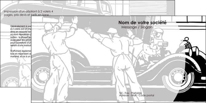 creation graphique en ligne depliant 2 volets  4 pages  garage concessionnaire automobile reparation de voiture MIDBE32163