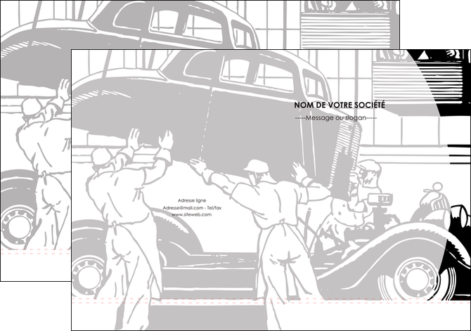 realiser pochette a rabat garage concessionnaire automobile reparation de voiture MIDBE32169