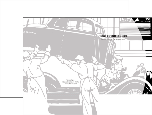 modele en ligne pochette a rabat garage concessionnaire automobile reparation de voiture MIDBE32171