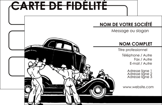 modele carte de visite garage garagiste atelier de garagiste MIDBE32245