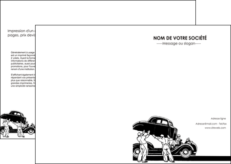 imprimerie depliant 2 volets  4 pages  garage garagiste atelier de garagiste MIDBE32261