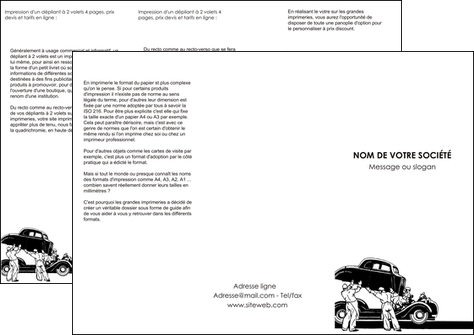 faire depliant 3 volets  6 pages  garage garagiste atelier de garagiste MIDBE32267
