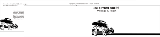 imprimerie depliant 2 volets  4 pages  garage garagiste atelier de garagiste MIDBE32275