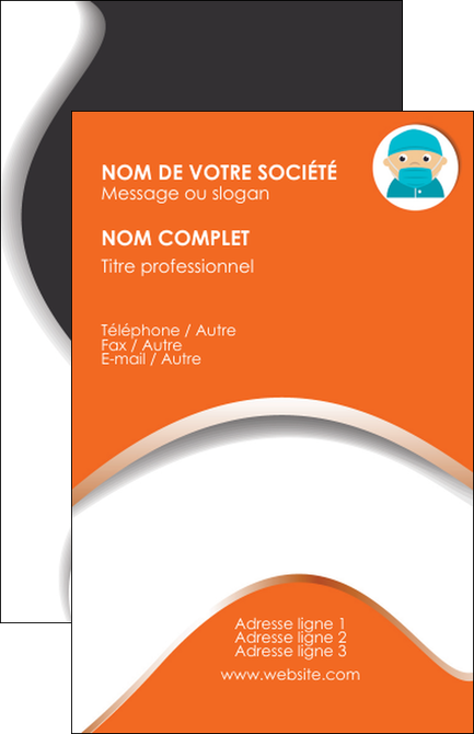 personnaliser modele de carte de visite infirmier infirmiere infirmier infirmerie blouse MIDBE32313