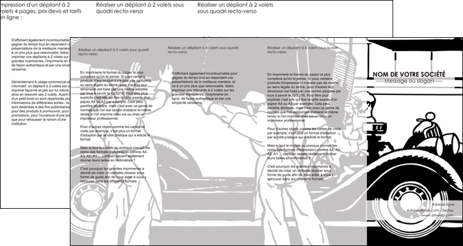 maquette en ligne a personnaliser depliant 4 volets  8 pages  garage garagiste atelier de garagiste MIDBE32331