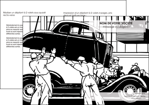 imprimerie depliant 2 volets  4 pages  garage garagiste atelier de garagiste MIDBE32337