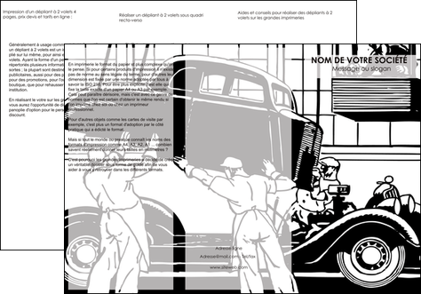 realiser depliant 3 volets  6 pages  garage garagiste atelier de garagiste MIDBE32343