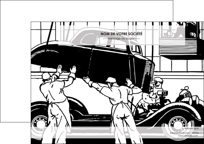 creer modele en ligne affiche garage garagiste atelier de garagiste MIDBE32345