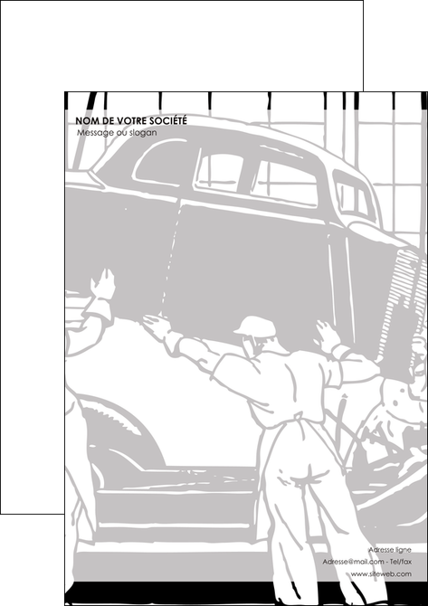 creation graphique en ligne tete de lettre garage garagiste atelier de garagiste MIDBE32347
