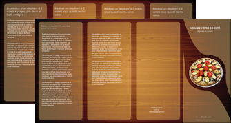 impression depliant 4 volets  8 pages  pizzeria et restaurant italien pizza pizzeria zone tampon MLGI32381