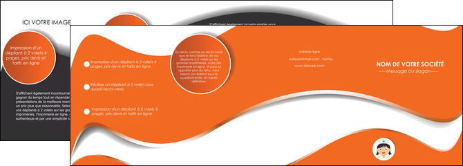 exemple depliant 4 volets  8 pages  infirmier infirmiere infirmiere infirmerie blouse MIDBE32407