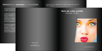 creer modele en ligne depliant 2 volets  4 pages  centre esthetique  maquillage beaute couleur MLGI32531