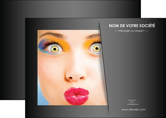 impression flyers cosmetique maquillage beaute couleur MFLUOO32533