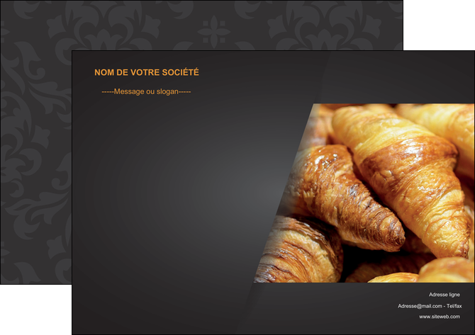 personnaliser modele de affiche boulangerie maquette boulangerie croissant patisserie MID33097
