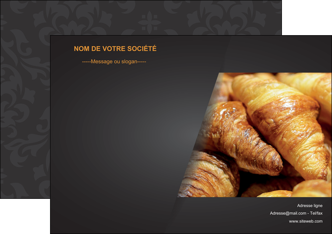 personnaliser maquette affiche boulangerie maquette boulangerie croissant patisserie MID33101