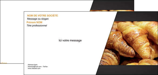 cree carte de correspondance boulangerie maquette boulangerie croissant patisserie MID33103