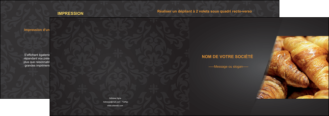 maquette en ligne a personnaliser depliant 2 volets  4 pages  boulangerie maquette boulangerie croissant patisserie MID33109