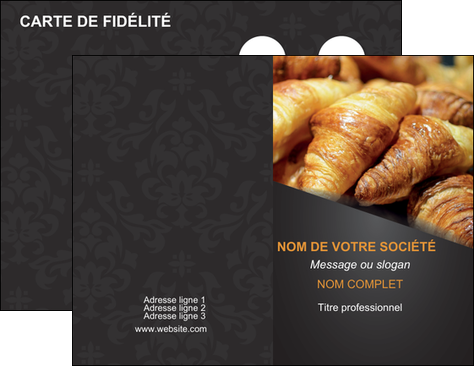 exemple carte de visite boulangerie maquette boulangerie croissant patisserie MID33117