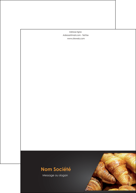 modele tete de lettre boulangerie maquette boulangerie croissant patisserie MID33119