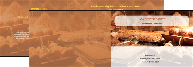 personnaliser modele de depliant 2 volets  4 pages  patisserie pain brioches boulangerie MIDLU33185